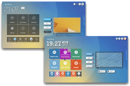 New Line RS+ 75-inch Interactive Monitor - Dual Operating Systems: Android and Windows